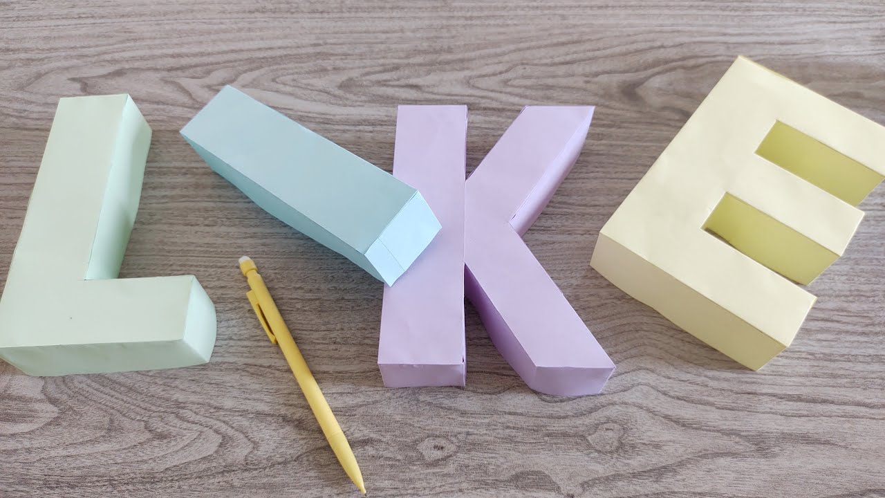 EASY 3D PAPER LETTERS MAKING | Paper Art | Arts & Crafts | DIY Tutorial