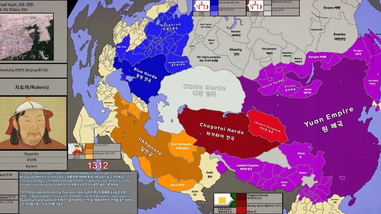 Mongolia 몽골의 역사: Every Year 매년 (-215~2023)