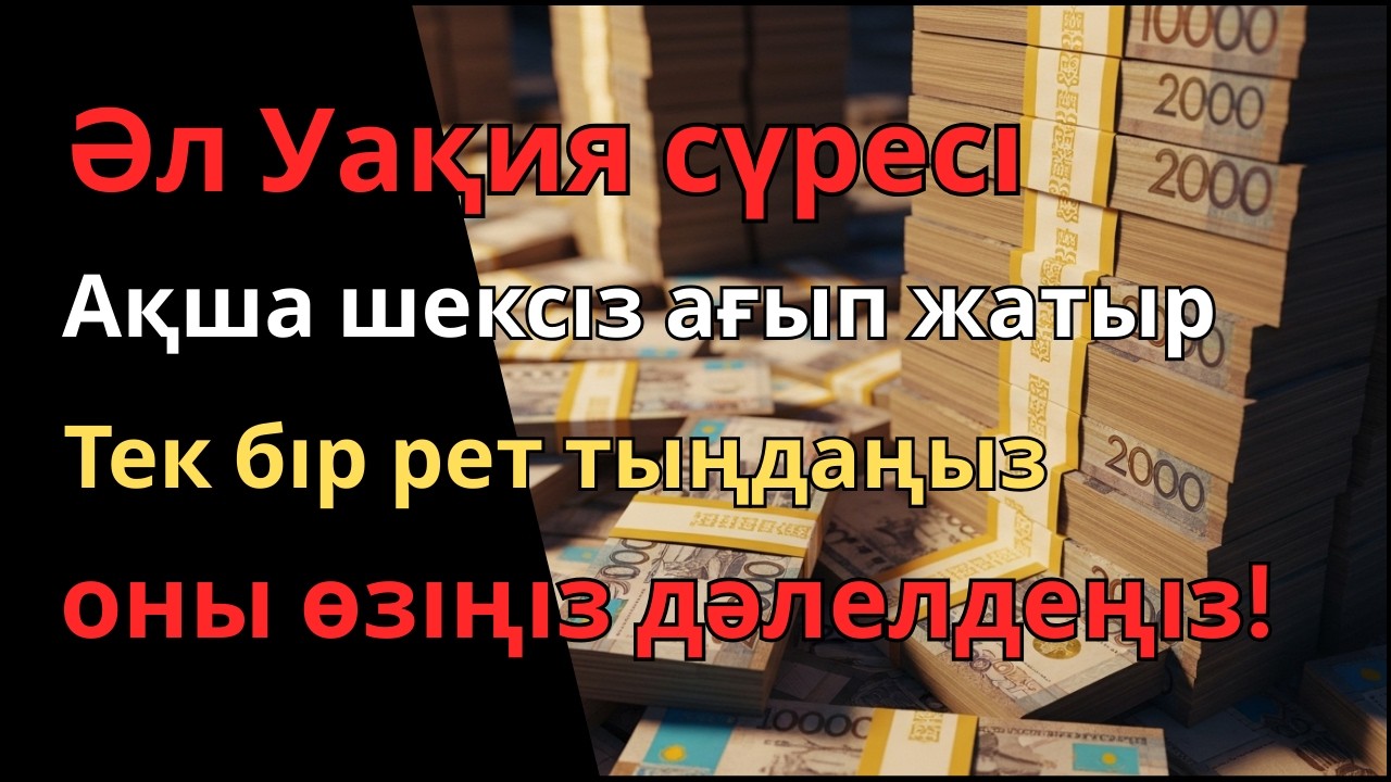Бир жолу уксаңыз эле байлык чөнтөгүңүзгө агылат | Вакия сүрөсүнүн керемети!