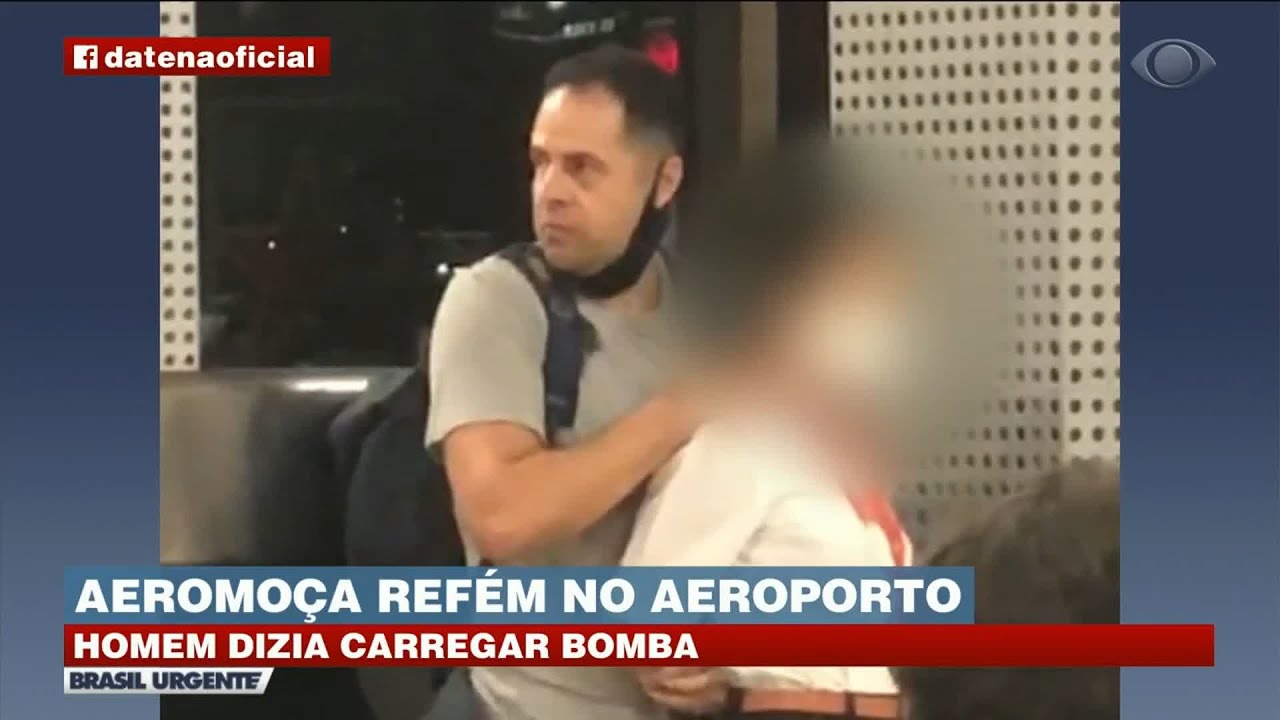 PM EM SURTO FAZ REFÉM NO AEROPORTO DE GUARULHOS | BRASIL URGENTE