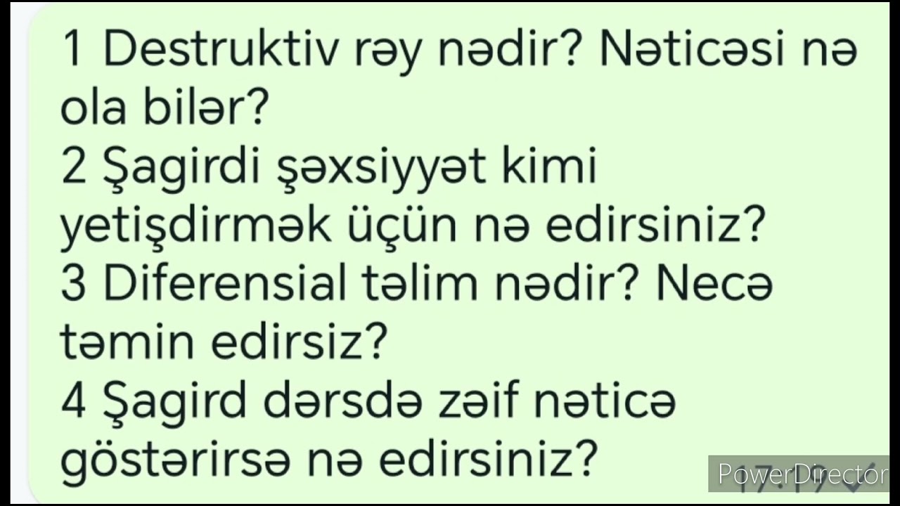 12sentyabr müsahibə sualları. Tünzalə Hüseynova. 0557005270