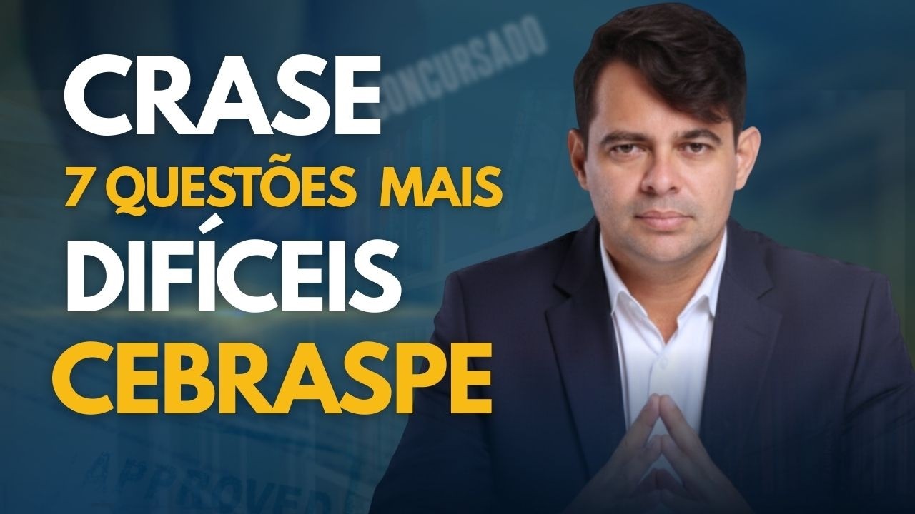 CESPE -CEBRASPE | AS QUESTÕES SOBRE CRASE MAIS DIFÍCEIS | PROFESSOR ARTUR GOMES