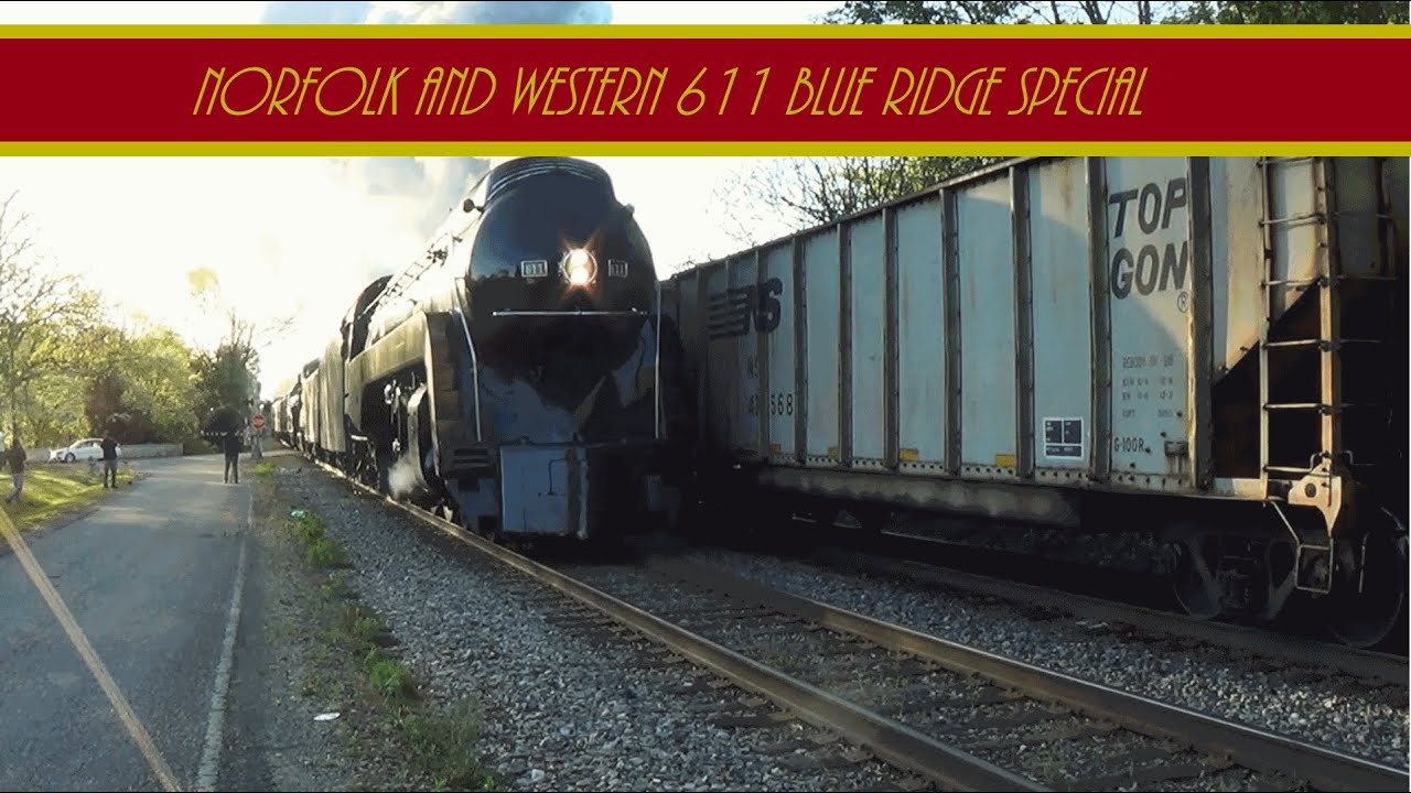 Norfolk and Western 611 Spencer to Asheville Blue Ridge Special (With Drone Video)