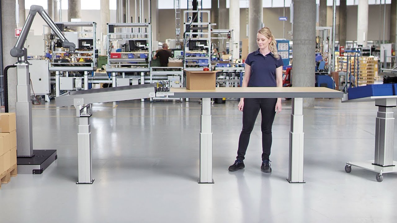 Build ergonomic workstations with LINAK&reg; electric lifting column kits