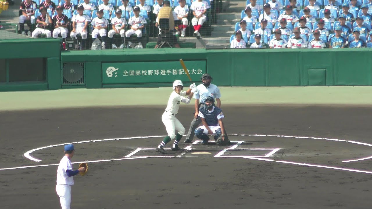 ≪選手権≫甲子園(2018)　報徳学園　小園選手(3年)　２塁打＆得点　×３