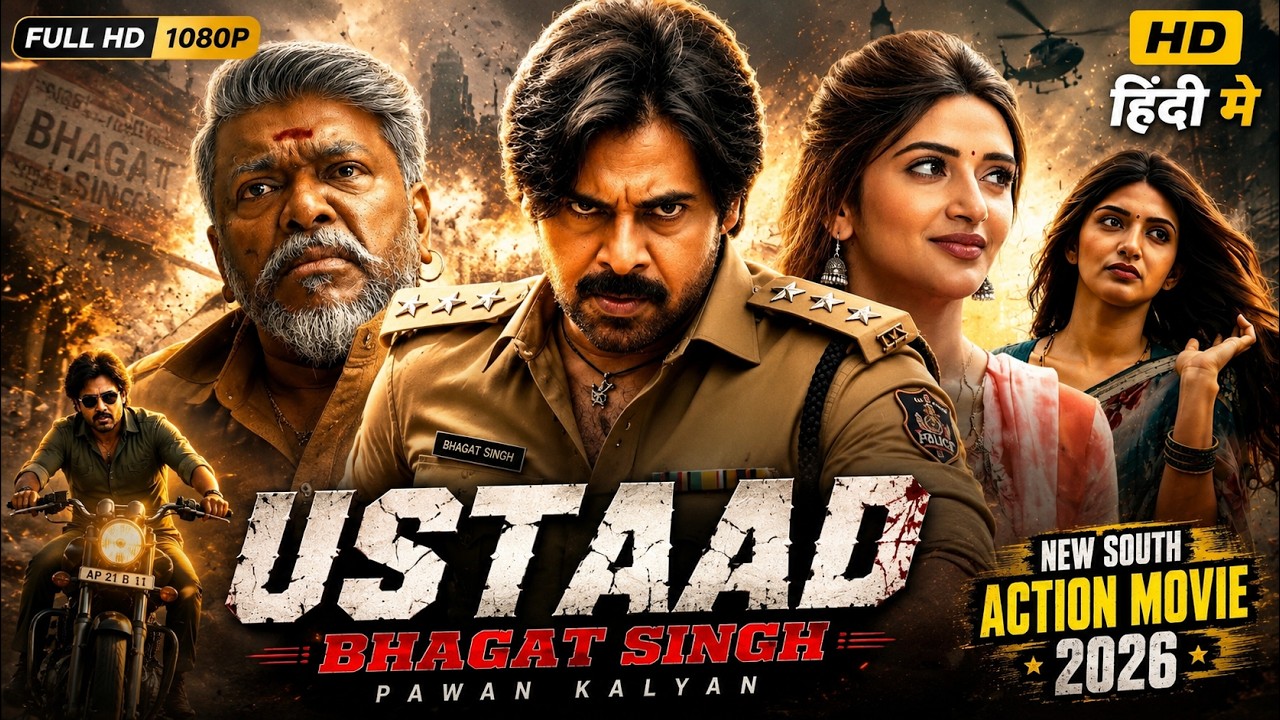 Ustaad Bhagat Singh Full Movie Hindi Dubbed | Pawan Kalyan, Sreeleela | South Action Movie 2026