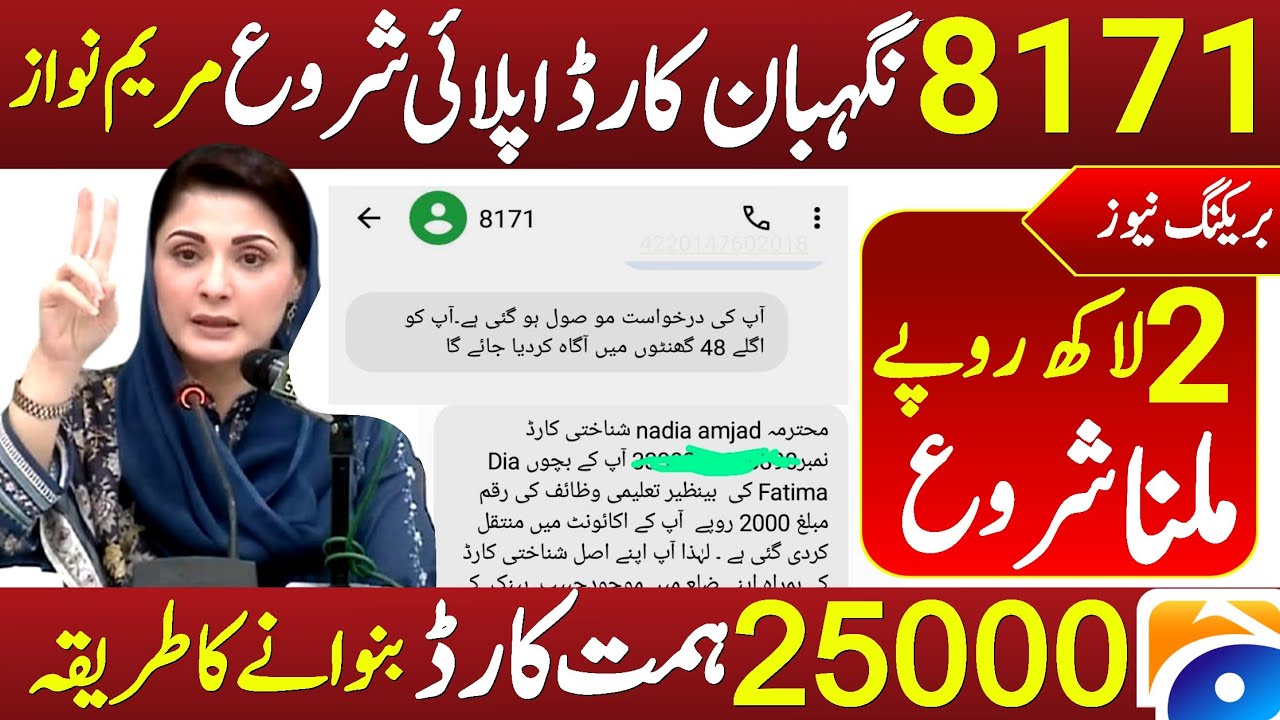 200000 Program 2024 | 8171 Ehsas Program Hemat Card , Negebnan Card Benazir Card 8171 Registration