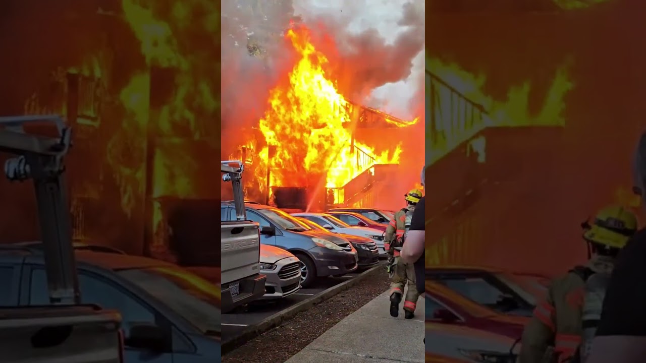 Many injured, displaced after large fire engulfs #portland apartment building