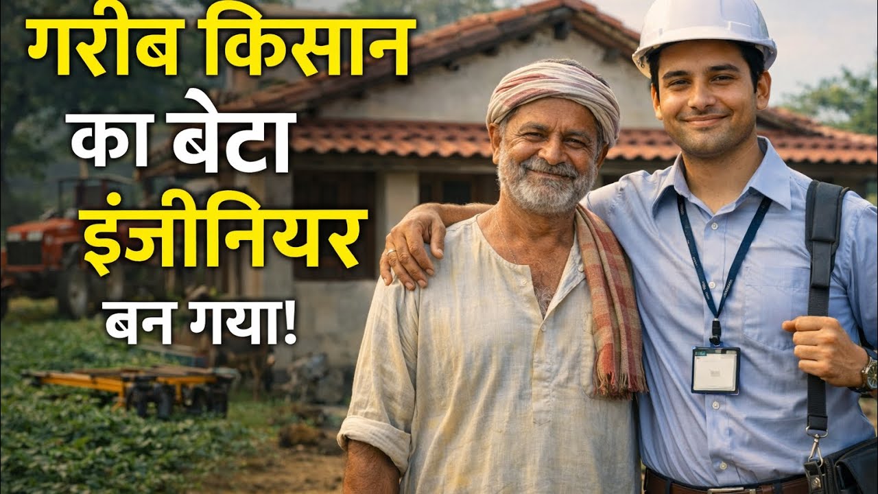  “गरीब किसान का बेटा बना इंजीनियर – बाप की मेहनत की ताकत”❤️‍🔥😊