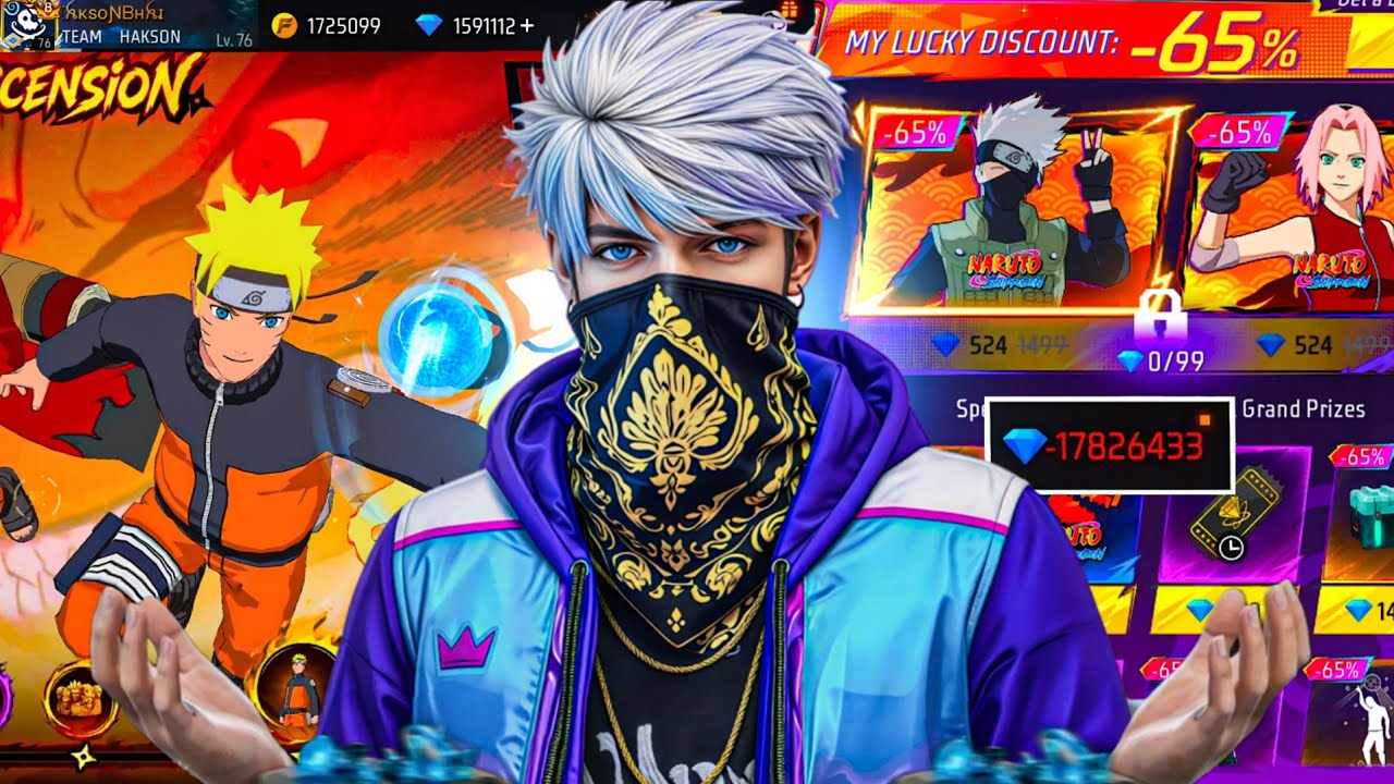 Gifting Naruto and Kakashi Bundle 😱 Garena Free Fire 