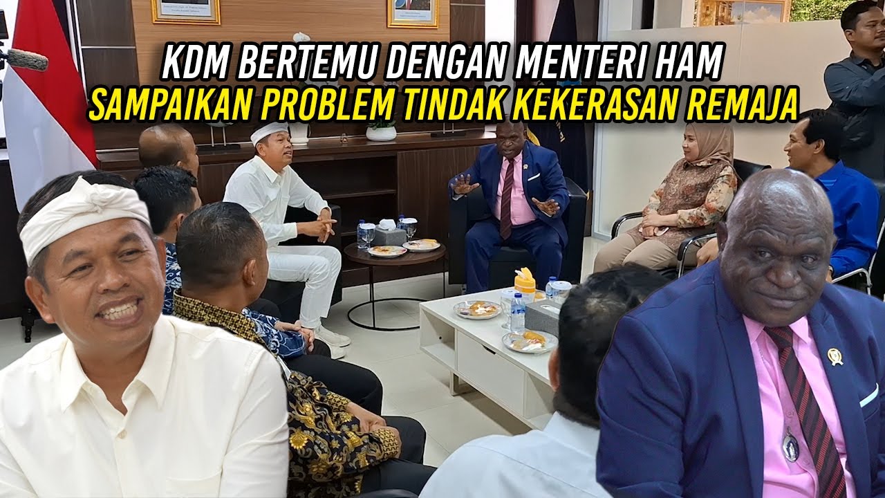 BERTEMU DENGAN MENTERI HAM | KDM SAMPAIKAN PROBLEM TINDAK KEKER4SAN REMAJA