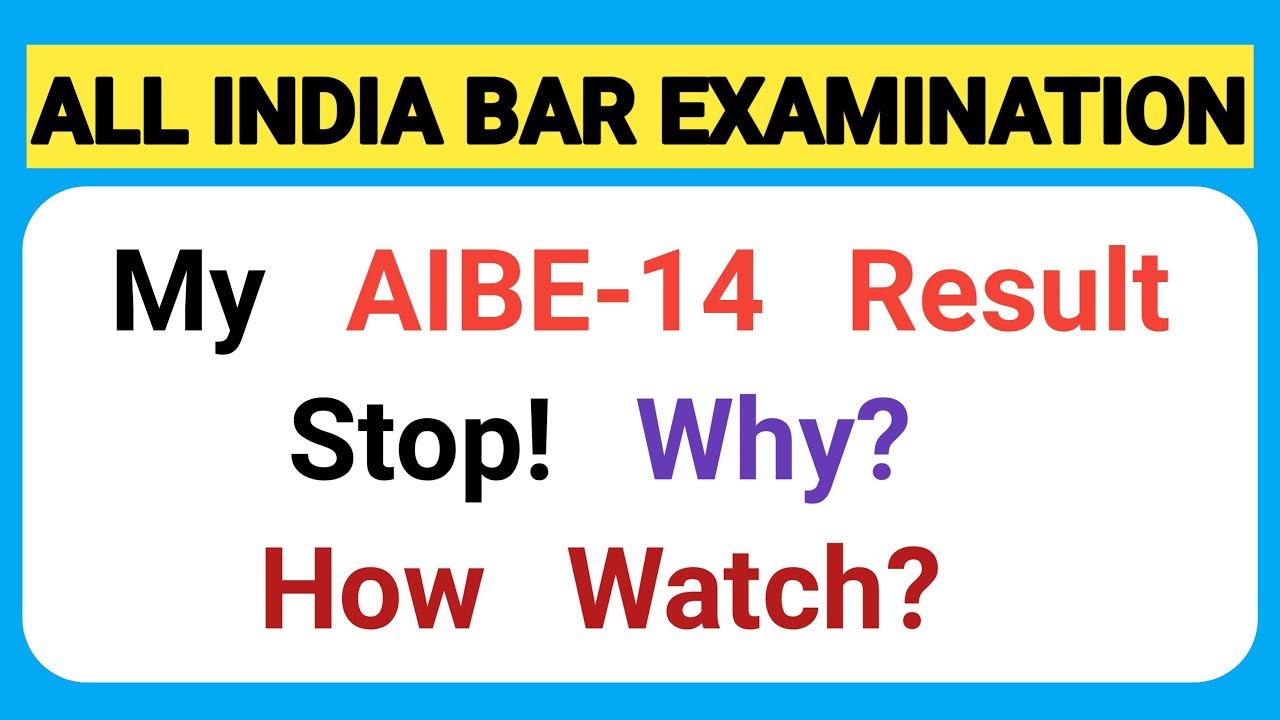 AIBE-14 Result Problems & solution || why stop my result  || AIBE-XIV result