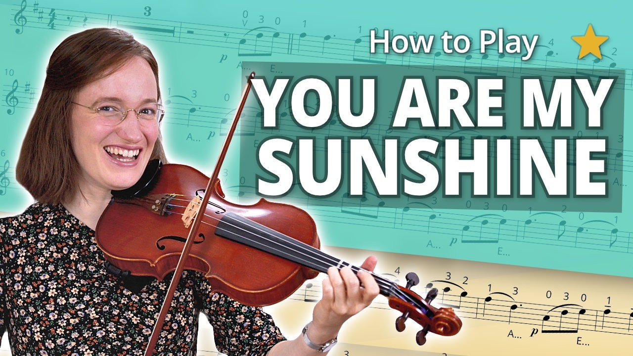 How to Play You Are My Sunshine | Beginner Tutorial | Violin Sheet Music + Piano Accompaniment