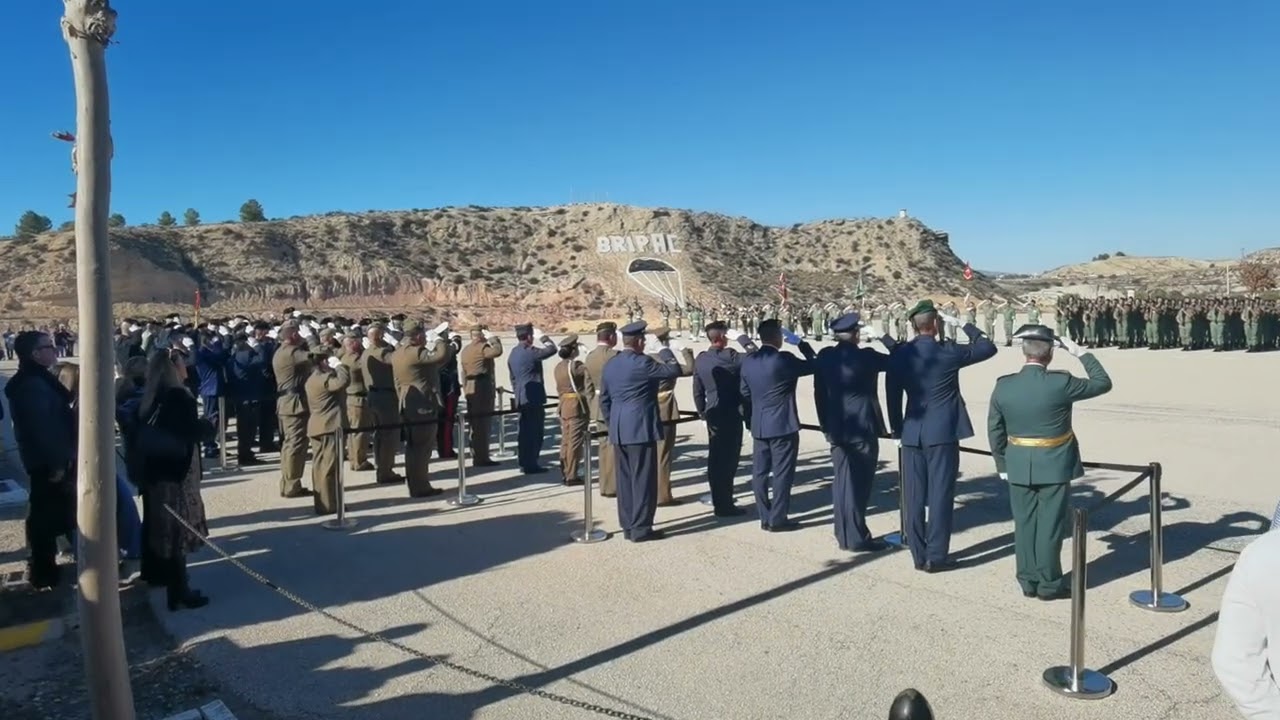 Entrada de la Enseña Nacional. Patrona de Infantería 2025. BRIPAC Murcia. VID 20251208 122457