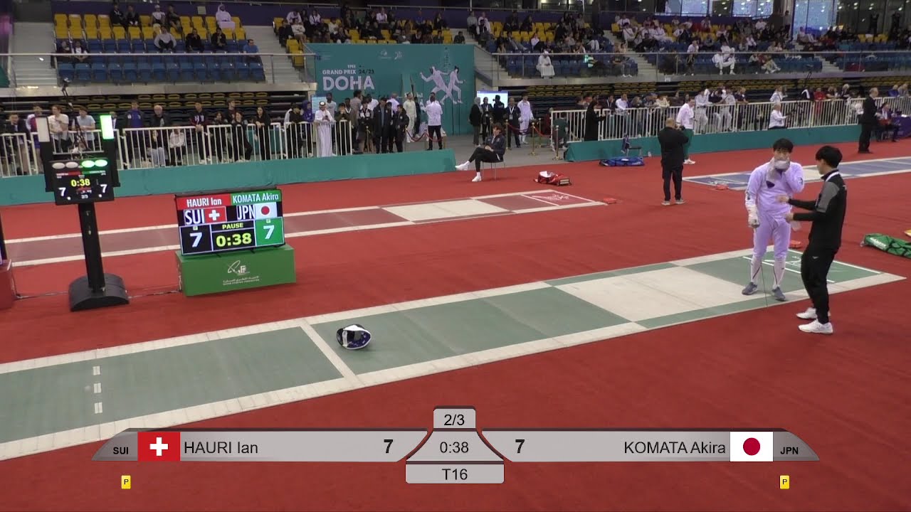 2025 387 T16 05 M E Individual Doha QAT GP GREEN KOMATA JPN vs HAURI SUI