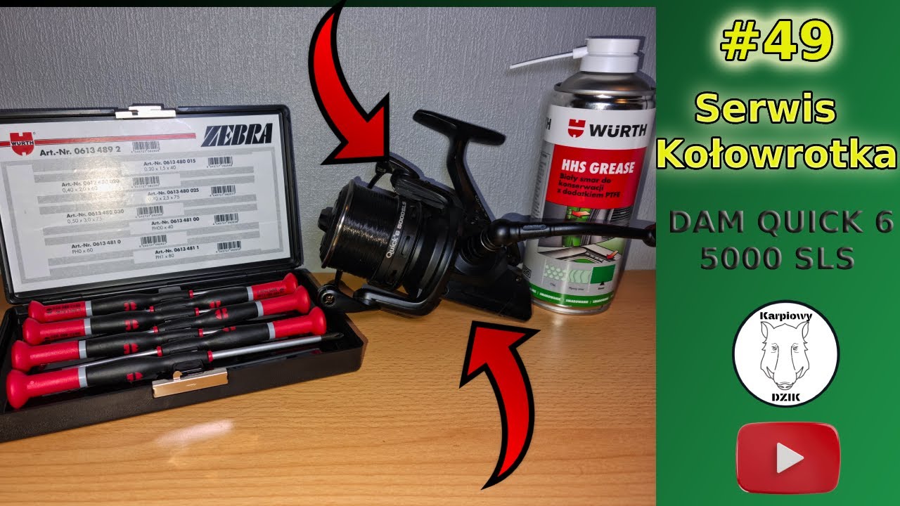 Jak wyczyścić oraz wymienić smar w kołowrotku karpiowym ? Serwis DAM QUICK SLS 6
