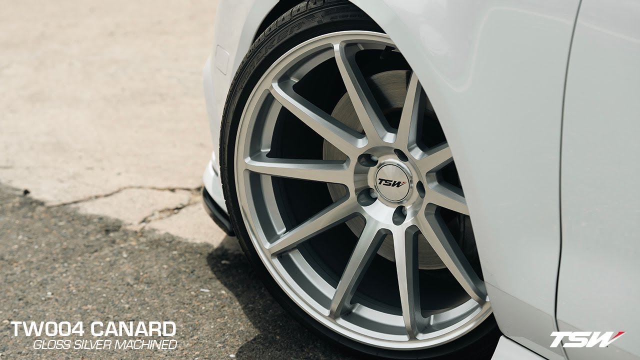 TSW TW004 CANARD | 20X10.5 | GLOSS SILVER WITH MACHINED FACE | AUDI A7