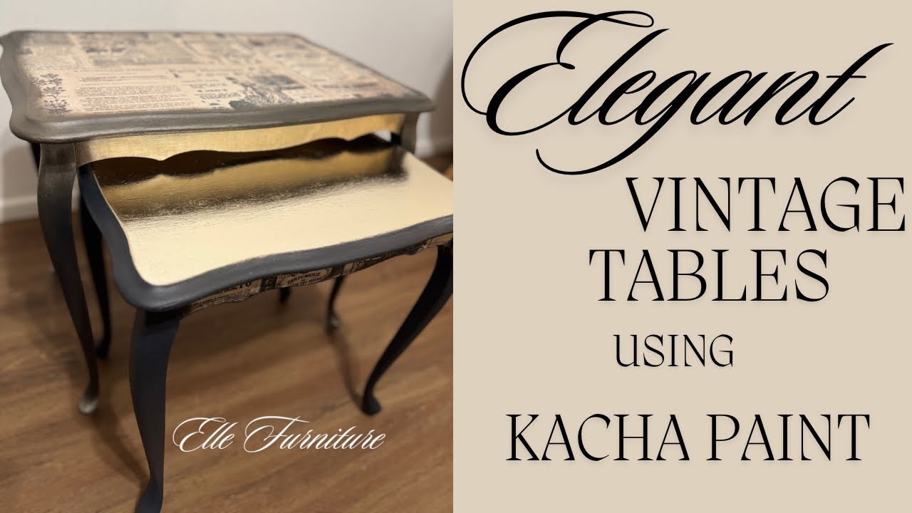 Elegant Coffee Tables using @KachaFurniture paint and @ReDesignwithPrima  Decoupage Paper