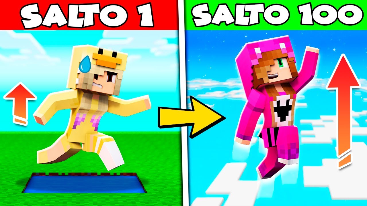 MINECRAFT pero CADA VEZ SALTAS MÁS ALTO 😱 MINECRAFT con LYNA