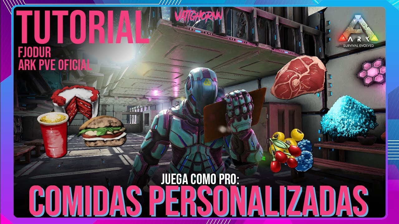 Tutorial: Aprende a hacer Recetas y Comidas Personalizadas | Fjordur | Ark PVE Oficial | #Vattghornn