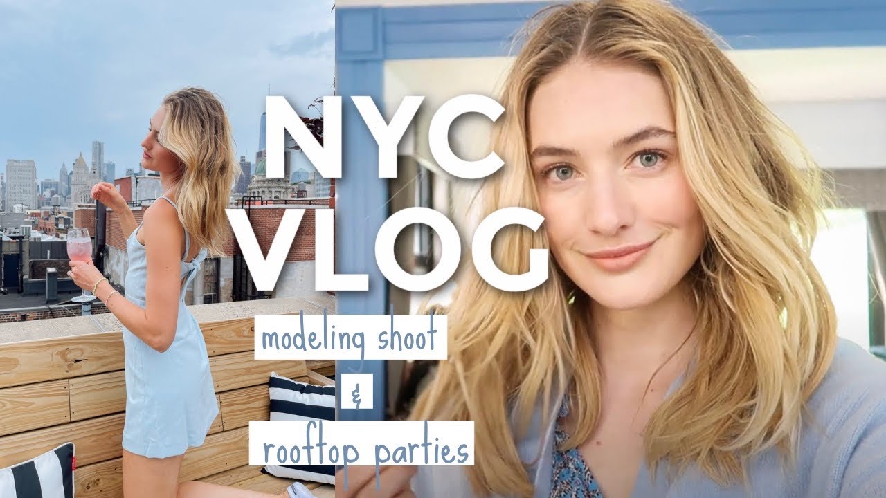 Modeling in NYC // the best summer rooftop party // nyc vlog