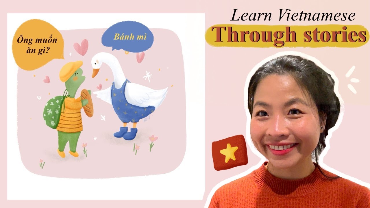 Learn Vietnamese through stories: Ngỗng muốn ăn bánh mì| Rùa và ngỗng ep.03