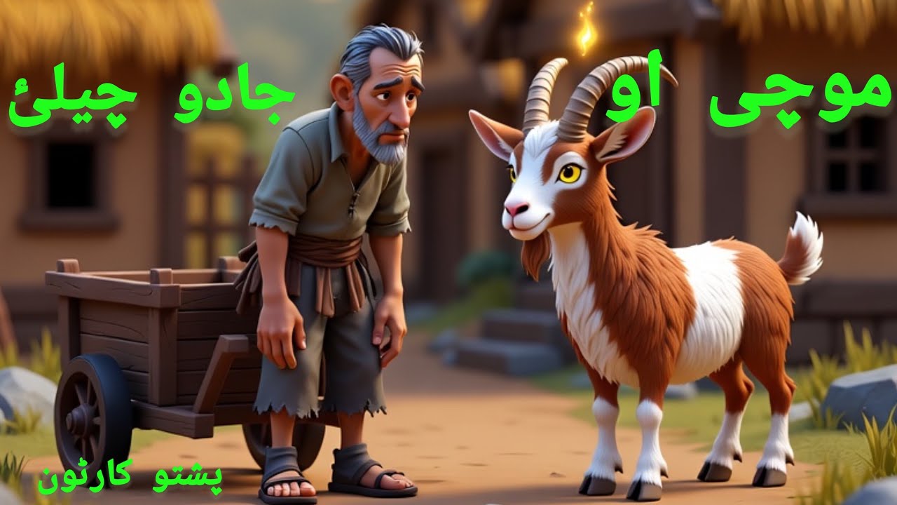 Cobbler And Magic Goat🐐||موچی او د جادو چیلئ ||Pashto Cartoon Story 