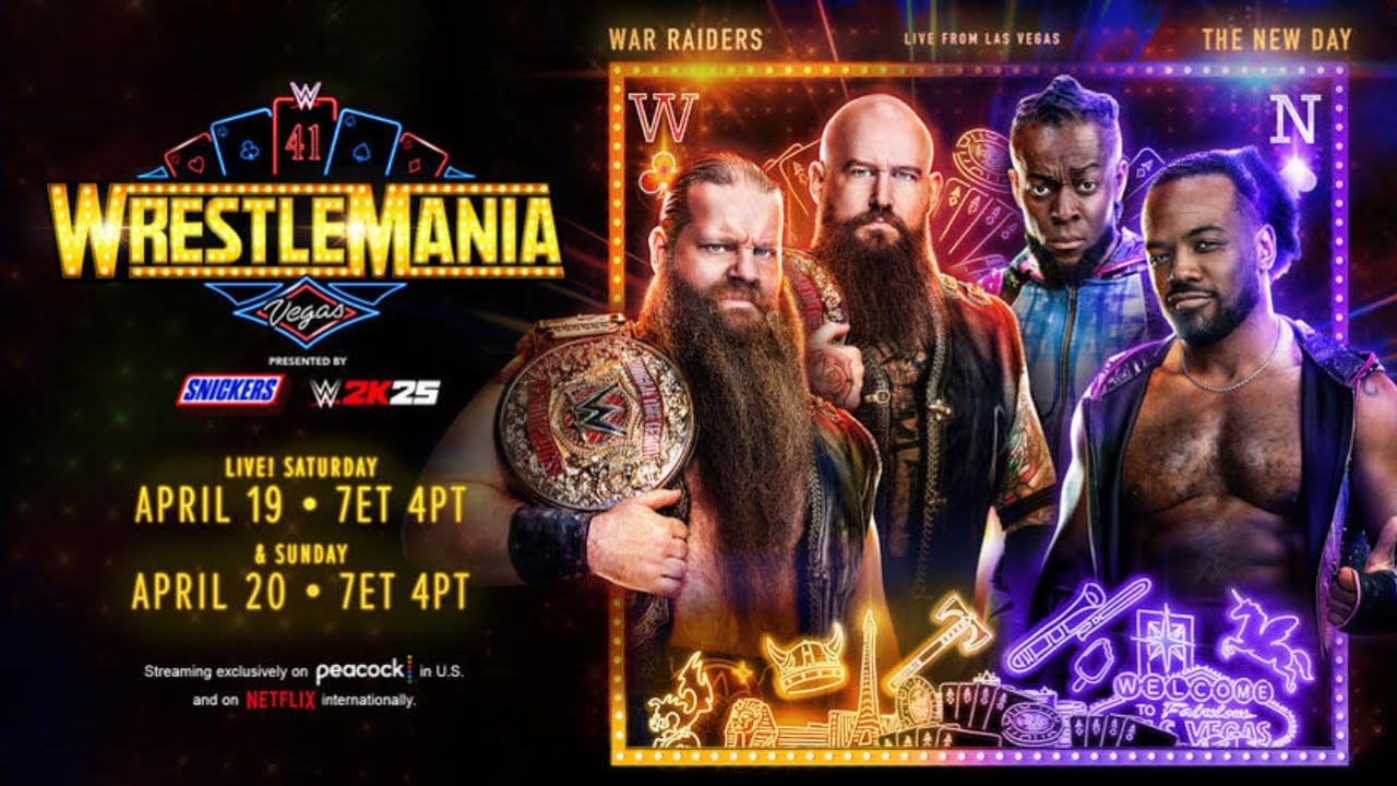 WWE 2K25  : Kofi Kingston & Xavier Woods vs Erik & Ivar Tag Team Championship : WrestleMania 41