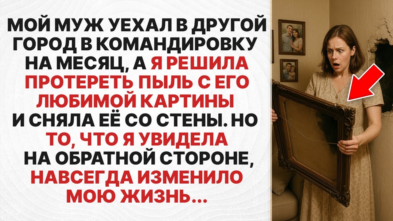 Решила протереть пыль с любимой картины мужа и сняла её со стены, то что за ней было...