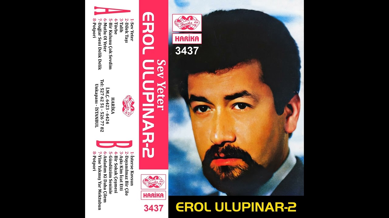 Erol Ulupinar 2 - Sev Yeter (Harika 3437 Kaset Album Kapak)