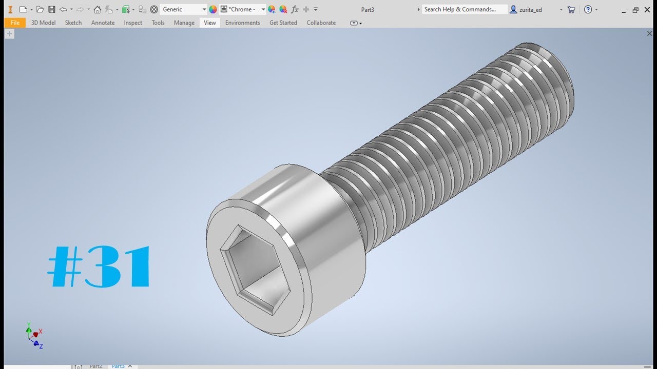 Inventor Tutorial | Como hacer un Tornillo Allen en Inventor