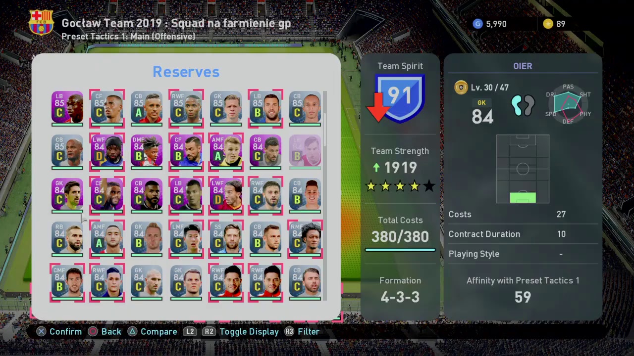 Sim Play Pes 2019 ps4 pl