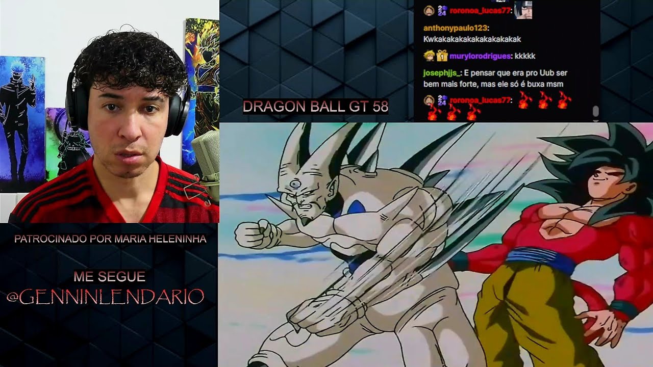 Genninlendário reagindo ao Goku ssj4 vs Dragão de 1 estrela Dragon Ball GT Episódio 58