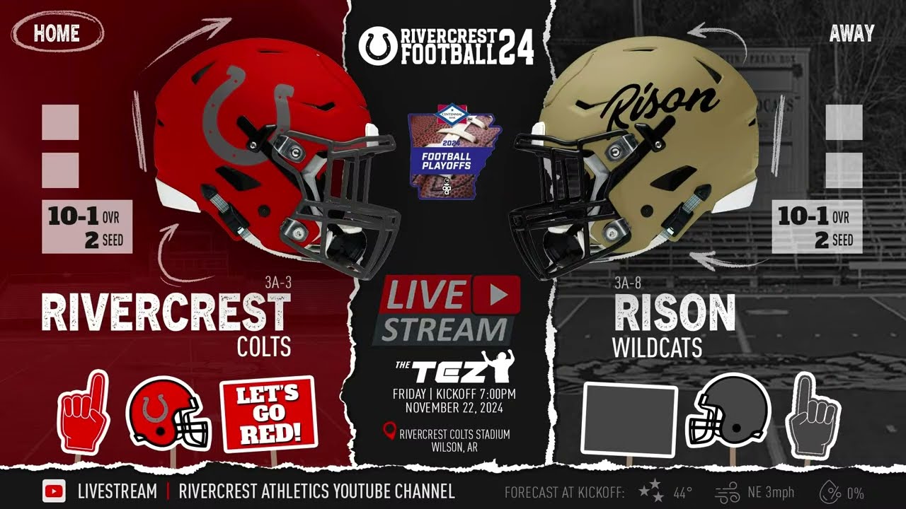2024 3A State Playoffs: Rivercrest Colts vs. Rison Wildcats