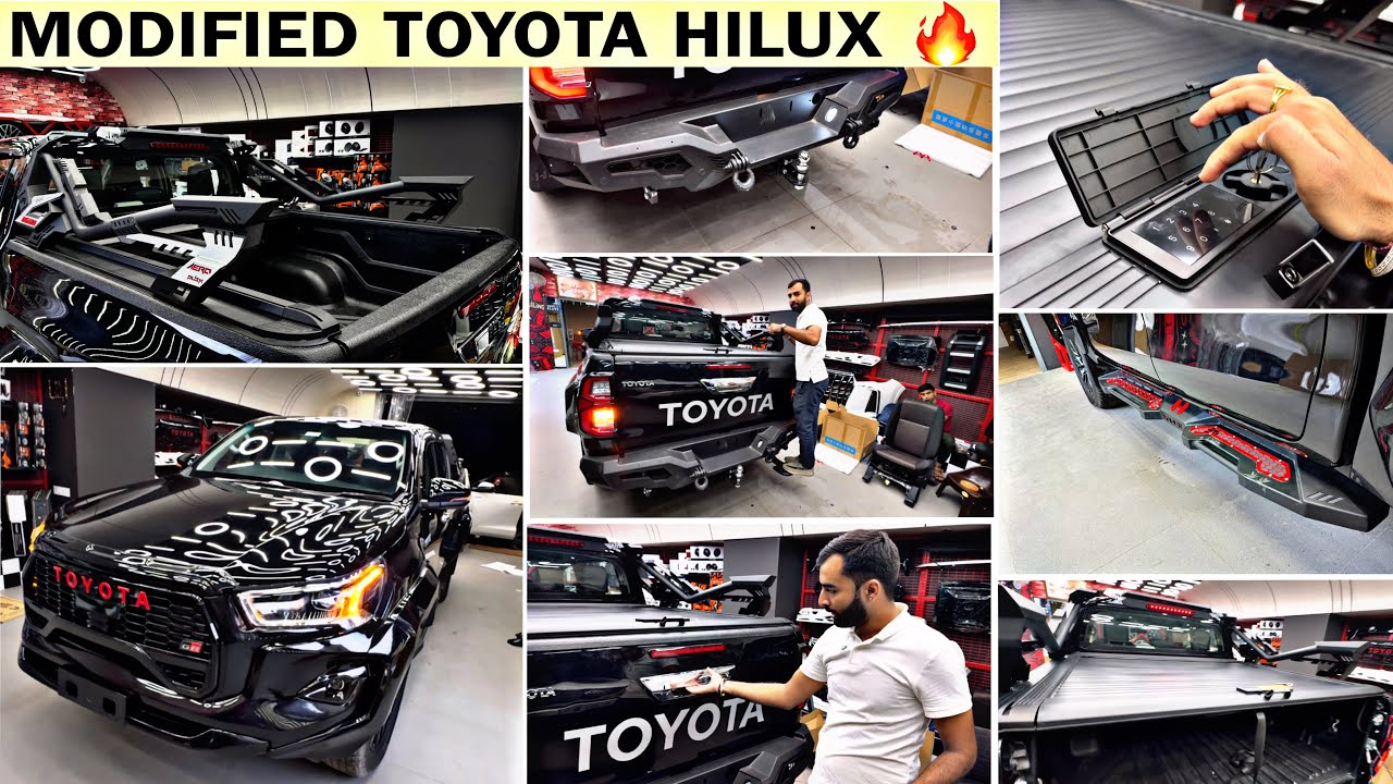 Toyota Hilux Modified 🔥 Hilux Modifications 😱 Hilux Roll bar , Shutter , Hilux GR Kit , Metal Bumper