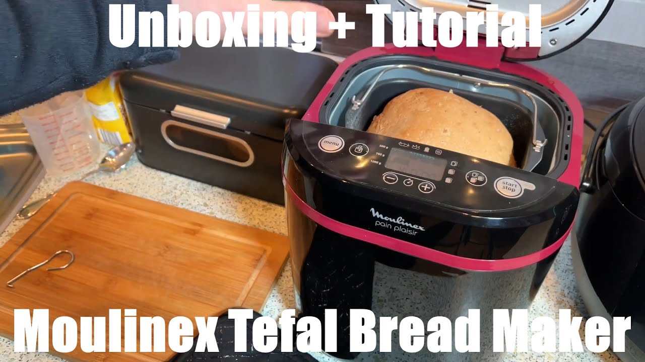 Moulinex / Tefal Bread Maker pain plaisir 31 x 29 x 29 cm Black - Purple unboxing and instructions