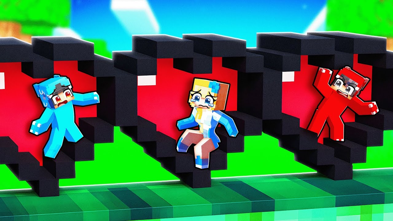 Omz Hides inside Hearts in Minecraft!