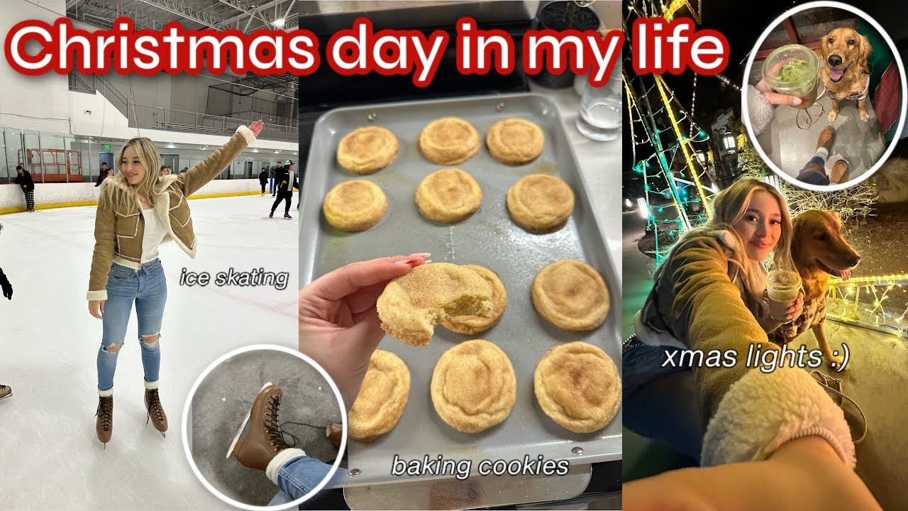 HOLIDAY VLOG *home alone edition*| ice skating, christmas lights, wrapping gifts