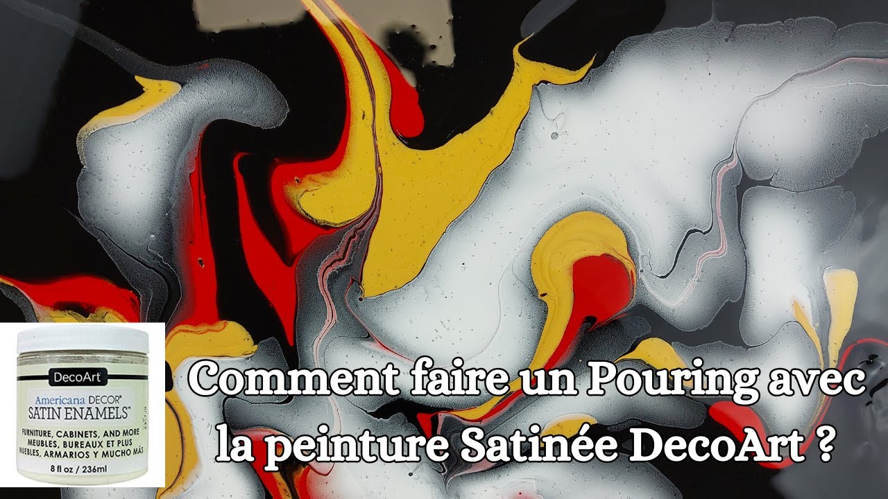 Comment faire un Pouring avec la peinture satinée DécoArt ? N°182 #acryliquepouring
