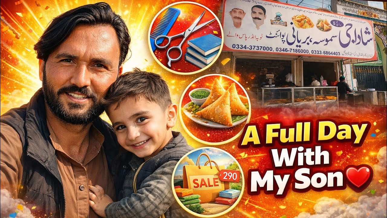 Haircutting,Shopping & Samosy full Enjoy