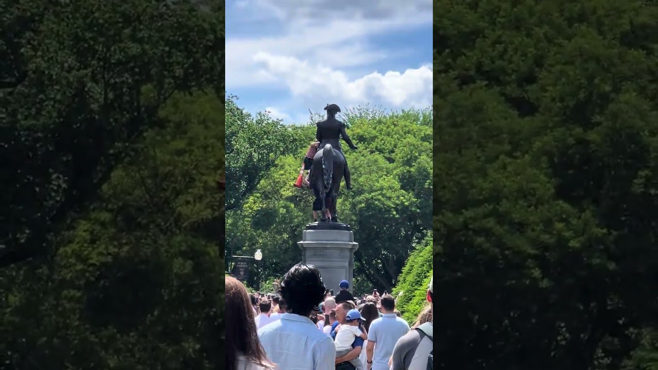Scottish Fans Are Putting Traffic Cones On ALL The Statues In Boston! 🏴󐁧󐁢󐁳󐁣󐁴󐁿😂