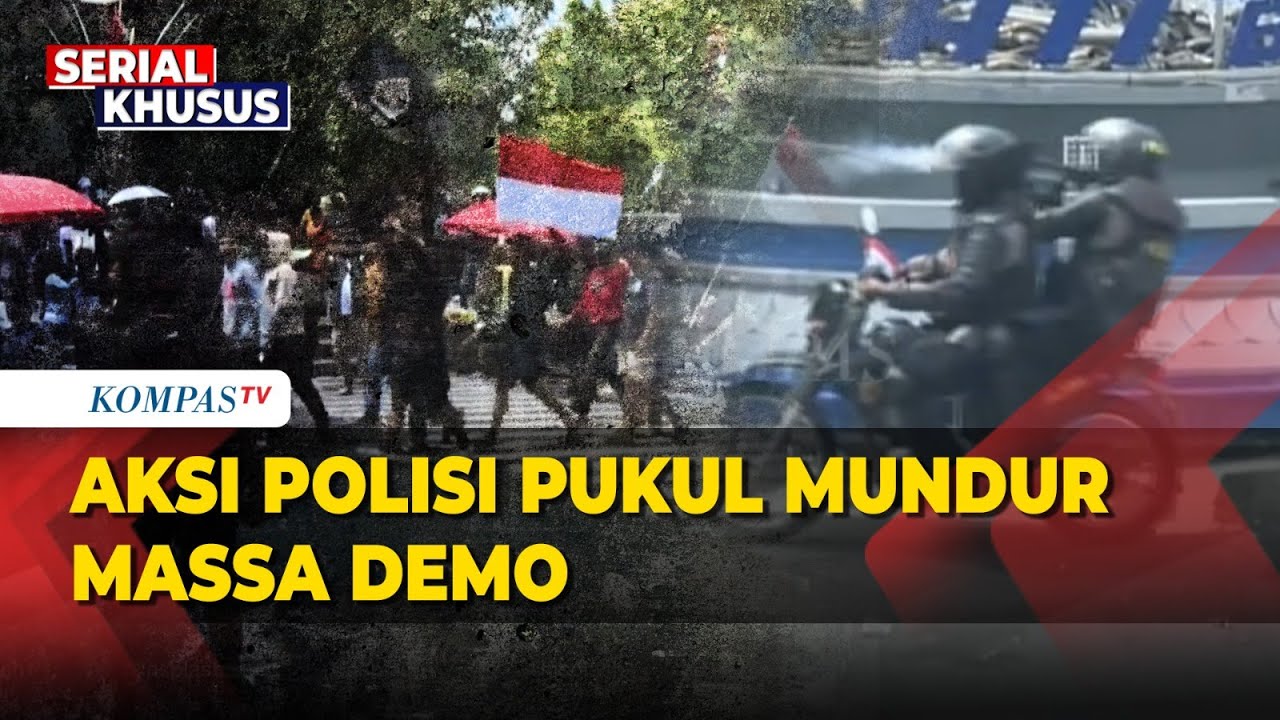 Demo Pati Memanas! Polisi Pukul Mundur Massa di Depan Kantor Bupati