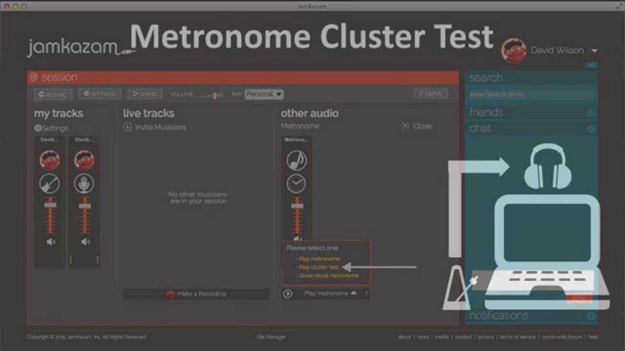 JamKazam Tutorial - Using the Distributed Metronome (Patent Pending)