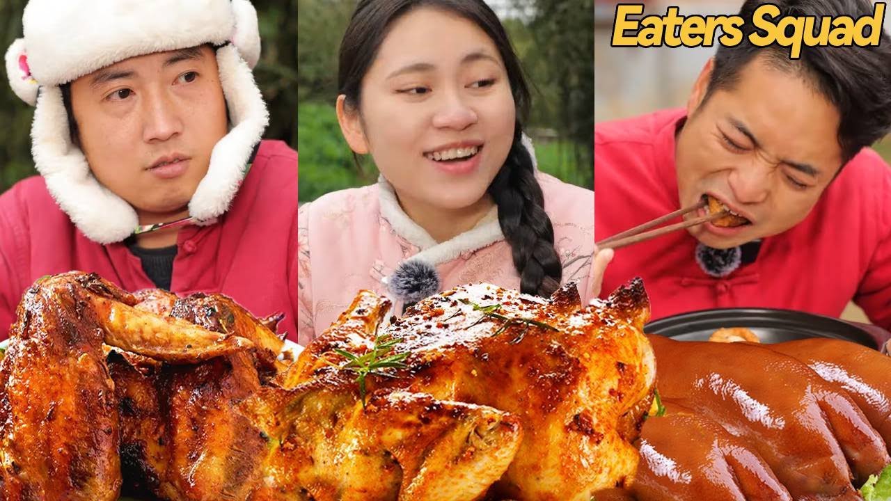 Old Wang was terrified and had no choice but to eat the chicken's rear end.丨Food Blind Box