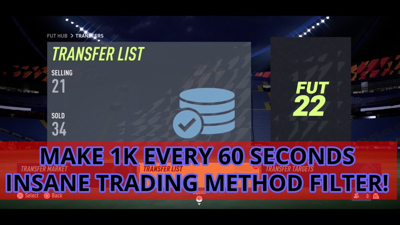 OMG!! MAKE 1K EVERY 60 SECONDS INSANE TRADING METHOD FILTER! FIFA 22 TRADING TIPS!