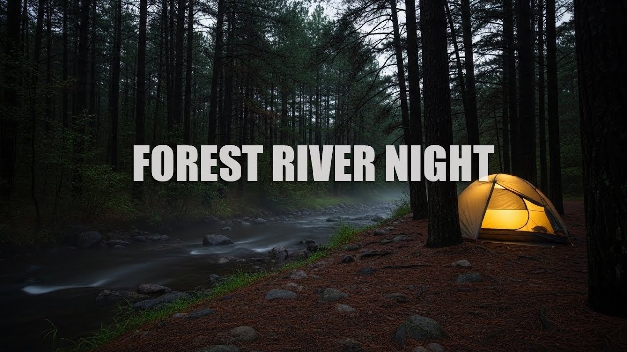 Relaxing Forest River Sounds at Night 🌲💧 Peaceful Nature Ambience for Sleep & Stress Relief