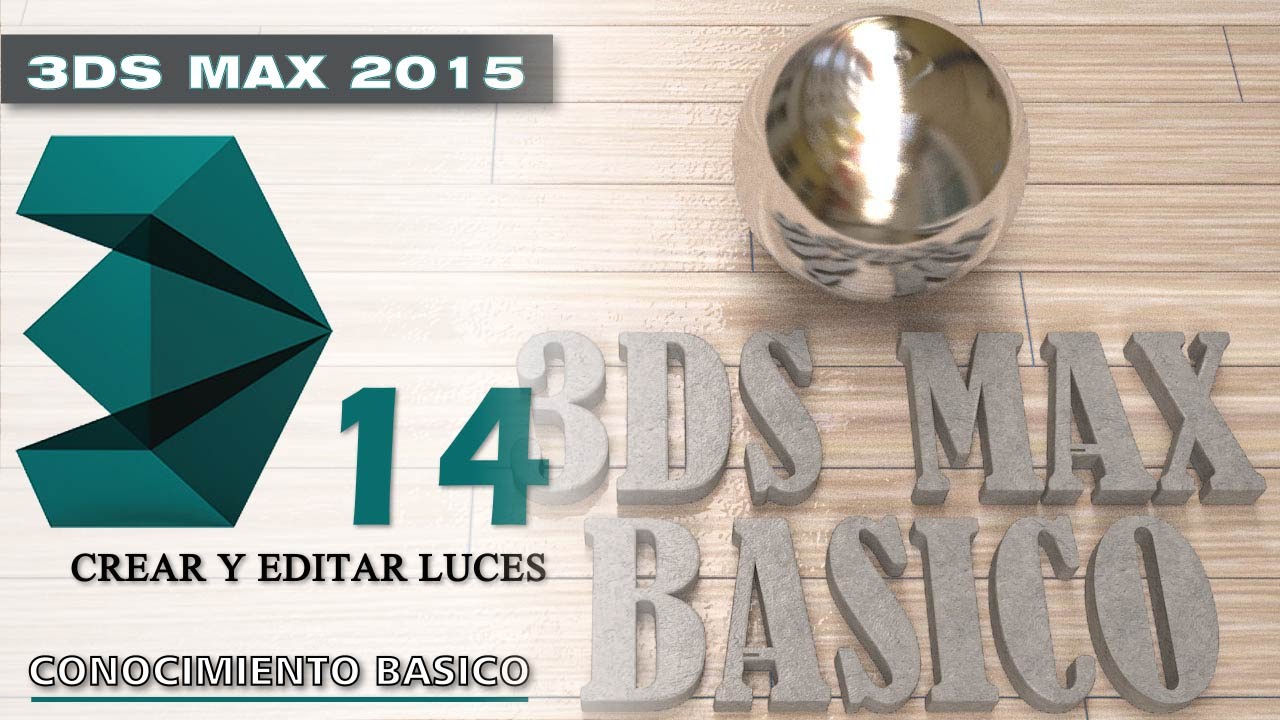 3DS MAX 2015 Tutorial básico 14 - Crear y Configurar Luces - En español