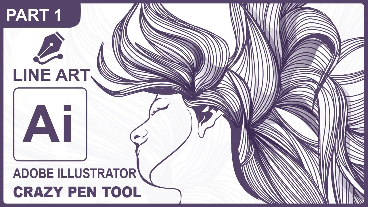 Create Hair and Face Line Art In Adobe Illustrator | PART 1