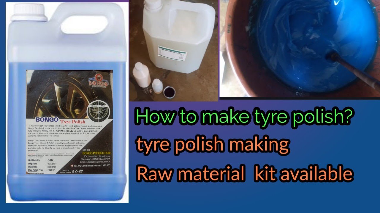 how to makes tyre polish gel?|tyre polish making kit|row matriyal for tyre polish|