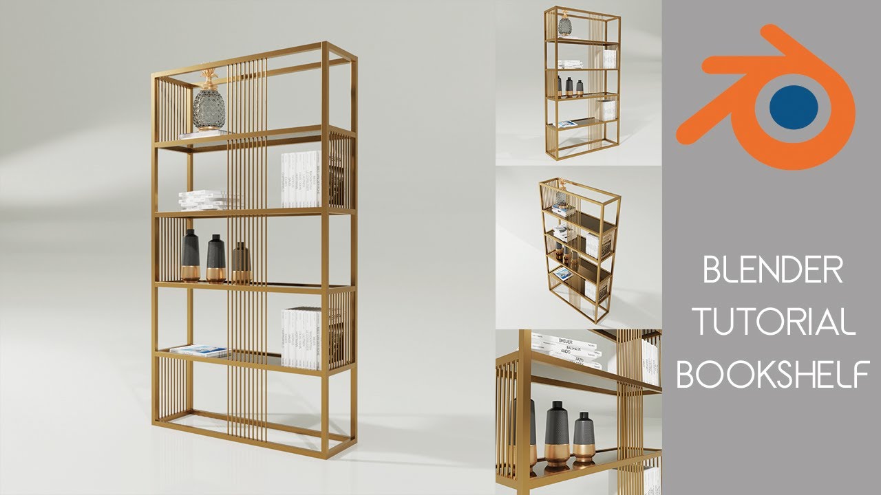 How To Make Bookshelf in Blender EASY !